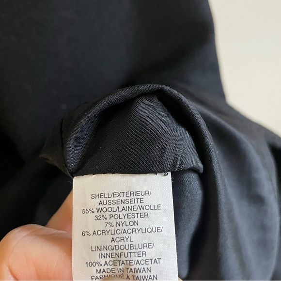 Vintage GAP Wool Sheath Midi Dress Sleeveless Size 10 Black 90s Y2K - Picture 7 of 7